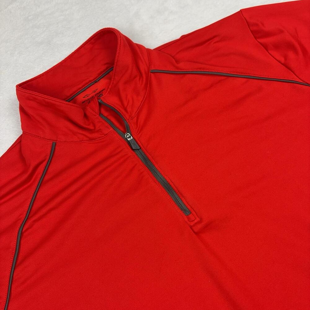 Snake Eyes 1/4 Zip Long Sleeve Pullover Men L Red Mock Neck Tagless Dry-18